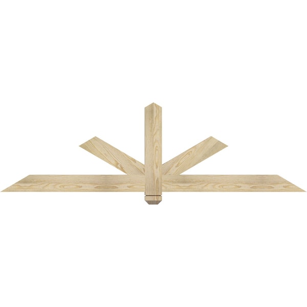 Ekena Millwork Kennewick Rough Sawn Timber Gable Bracket, Douglas Fir, 72"W x 21"H x 2"D x 4"F, 7/12 Pitch GBW072X21X0204KEN00RDF - main